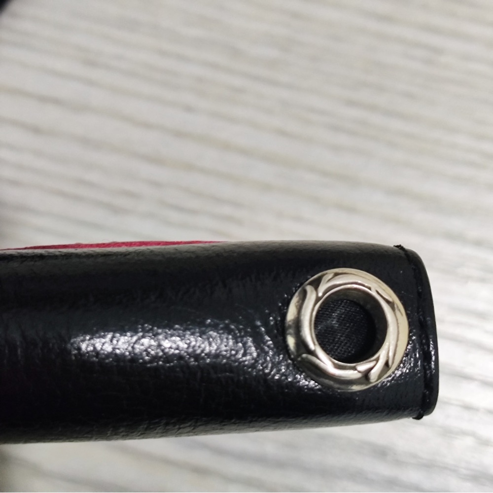 Chrome Hearts Black Leather Money Clip with Red Tongue Patch - Picture 8 of 10